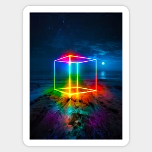 Neon Cube Sticker